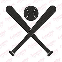 Baseball Bat Embroidery Design