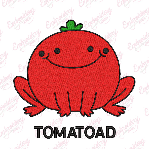 Tomatoad Funny Tomato Embroidery Design