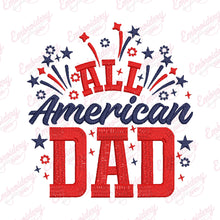 All American Dad Embroidery Design