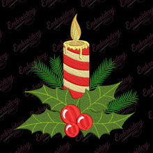 Christmas Candle Machine Embroidery Design