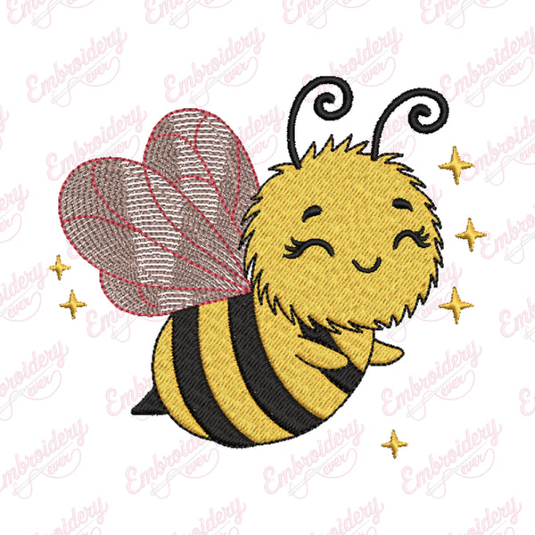 Bumble Bee Machine Embroidery Desig