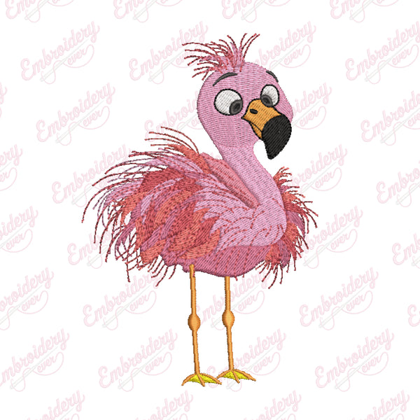 Flamingo Embroidery Design