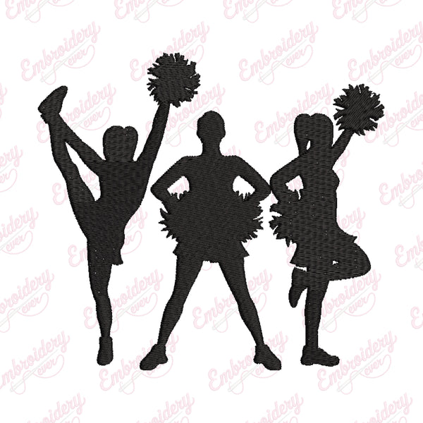 Cheerleader Embroidery Design