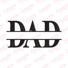Dad Split Name Frame Embroidery Design