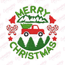 Christmas Tree Truck Embroidery Design