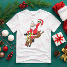 Christmas Santa On Reindeer Embroidery Design