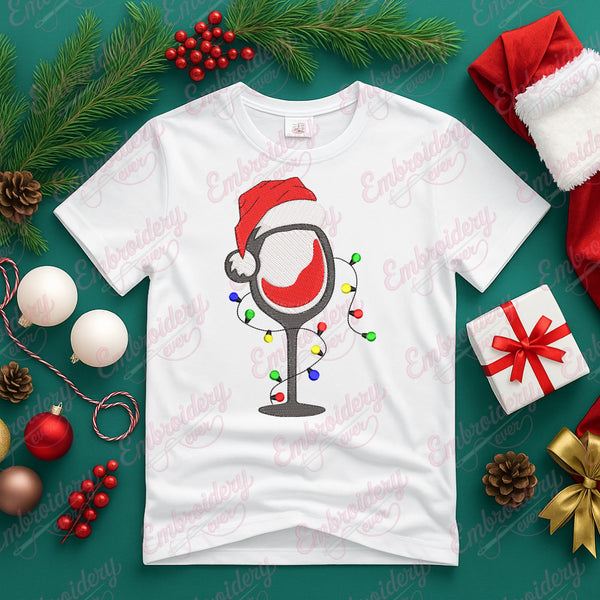 Cheers To Christmas Embroidery Design