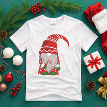 Christmas Candy Cane Gnome Embroidery Design
