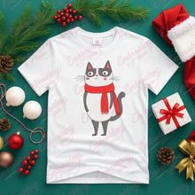 Cat With Christmas Scarf Embroidery File