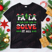 Fa La La La Solve It All Christmas Embroidery Design