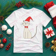 Cute Christmas Kitten Santa Hat Embroidery Design