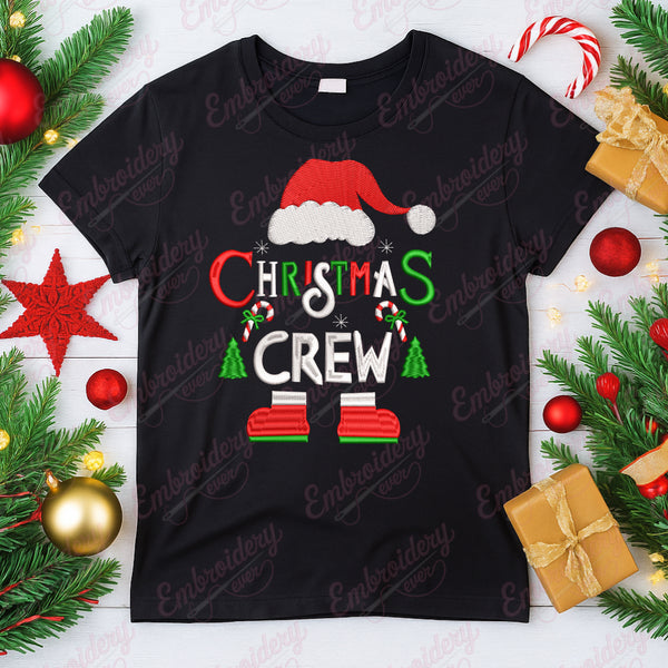Christmas Crew Santa Embroidery Design