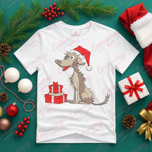 Christmas Dog With Gift Box Embroidery Design