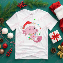 Axolotl Christmas Lights Embroidery Design