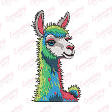 Colorful Llama Embroidery Design