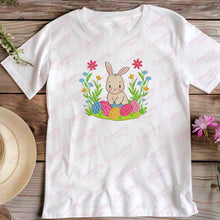 Bunny with Eggs Easter Embroidery Design