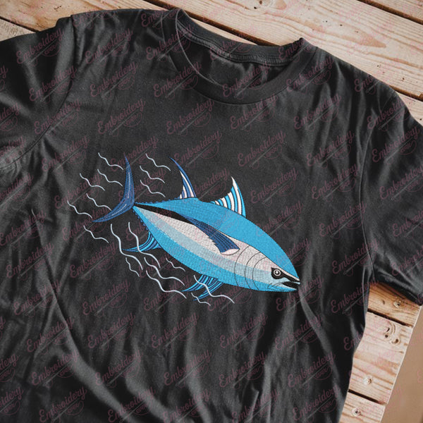 Tuna Fish Fishing Digital Embroidery Design
