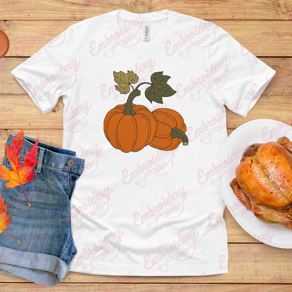 Autumn Pumpkin Thanksgiving Embroidery Design