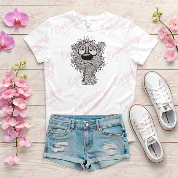 Funny Crazy Job Embroidery Design