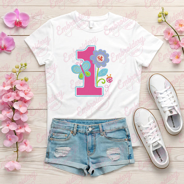 1st Birthday Embroidery Design For Kids