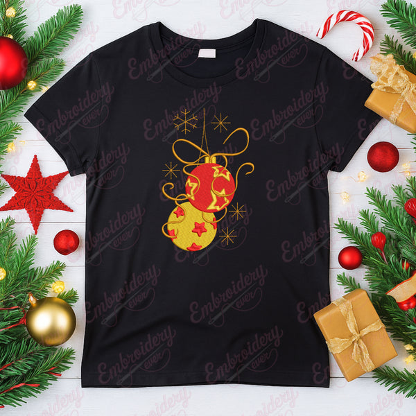 Christmas Jingle Bells Having Embroidery Design
