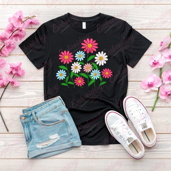 Beautiful Daisy Flower Embroidery Design