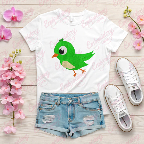 Cute Bird Machine Embroidery Design