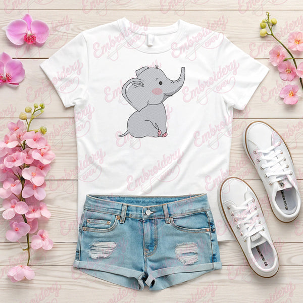 Elephant Embroidery Design