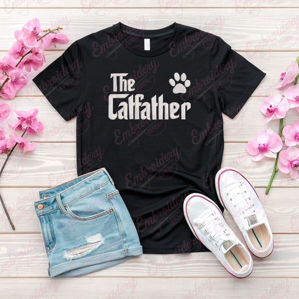 The Cat Father Embroidery Design