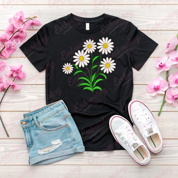 Daisy Flower Embroidery Design