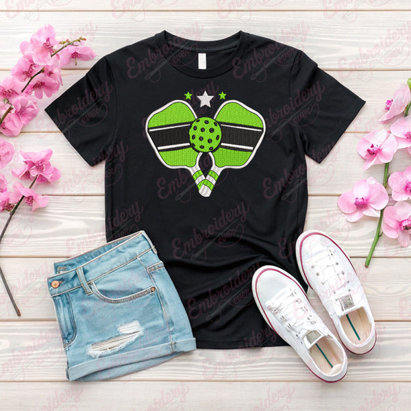 Beautiful Pickleball Embroidery Design