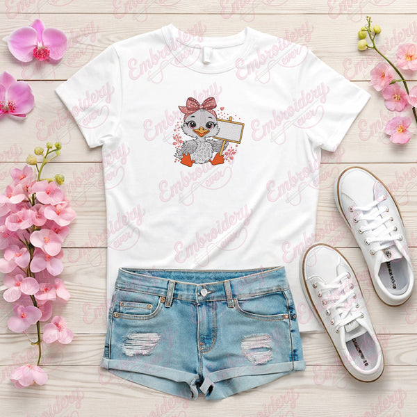 Baby Duck Embroidery Design