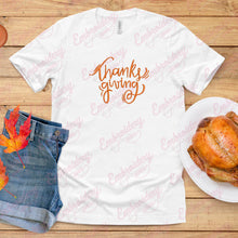 Thanksgiving Script Embroidery Design