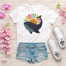 Whale Sunset Machine Embroidery Design