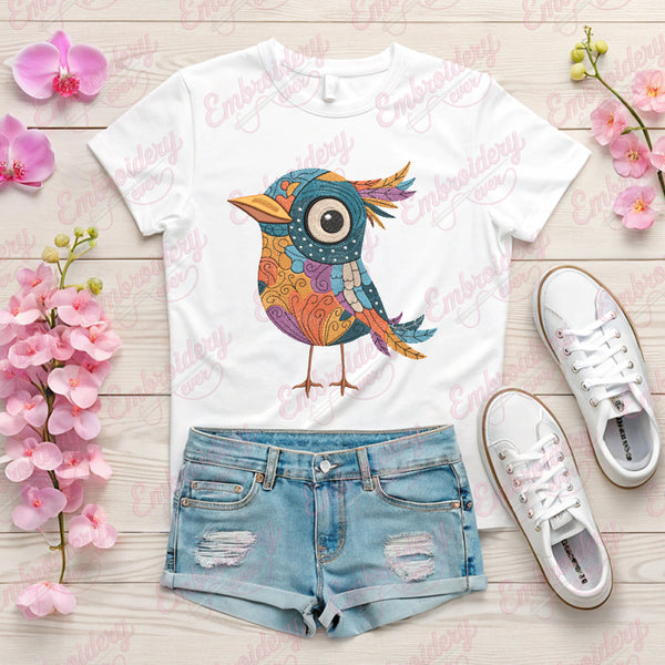 Beautiful Bird Embroidery Design