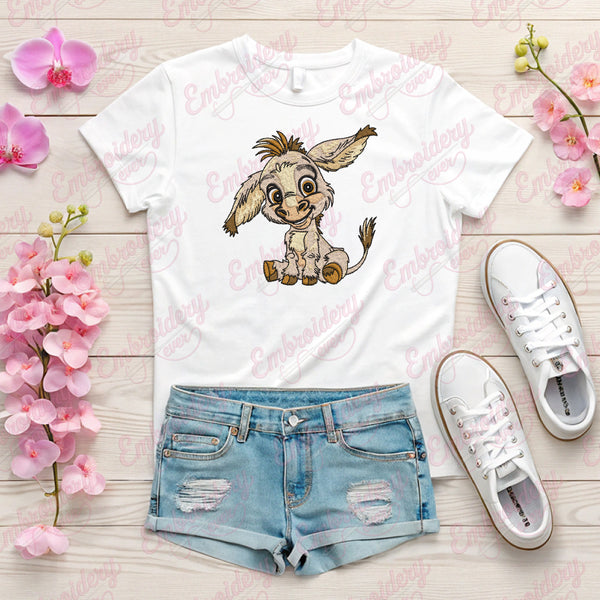 Cute Baby Donkey Embroidery Design