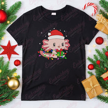 Axolotl Christmas Lights Embroidery Design
