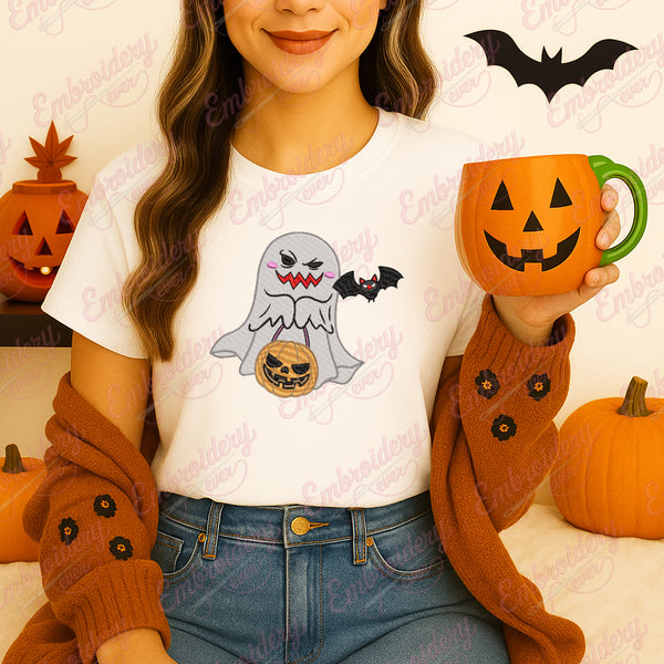 Halloween Spooky Embroidery Design