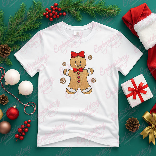 Christmas Gingerbread Girl Embroidery Design