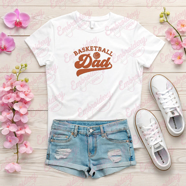 Basketball Dad Embroidery Design