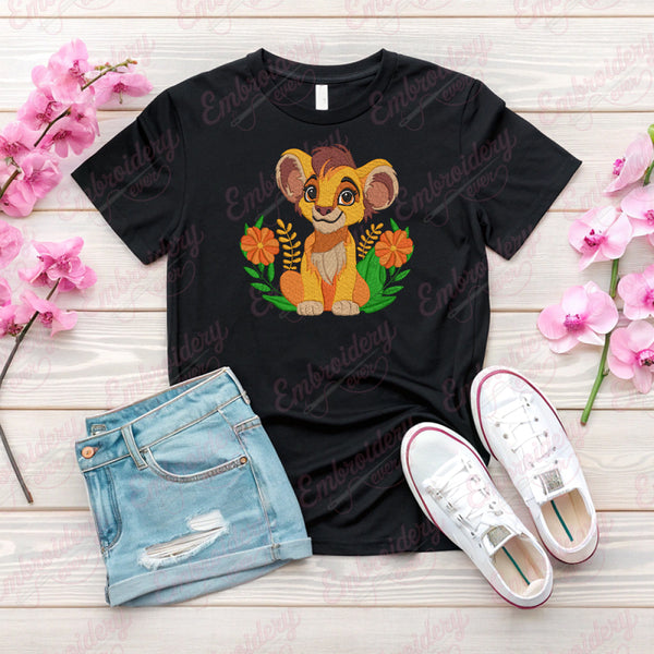 Funny Lion Embroidery Design