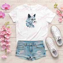 Botanical Cat Embroidery Design