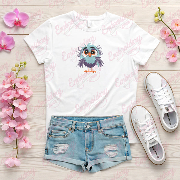 Modern Crazy Bird Embroidery Design