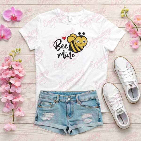 Bee Mine Embroidery Design