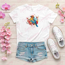 Beautiful Bird With Flowers Embroidery Design