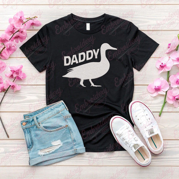 Daddy Duck Embroidery Design