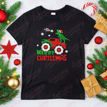 Christmas Dinosaur Riding Monster Truck Embroidery Design
