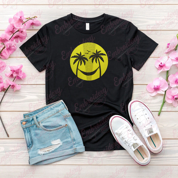 Smiley Face Happy Smile Embroidery Design