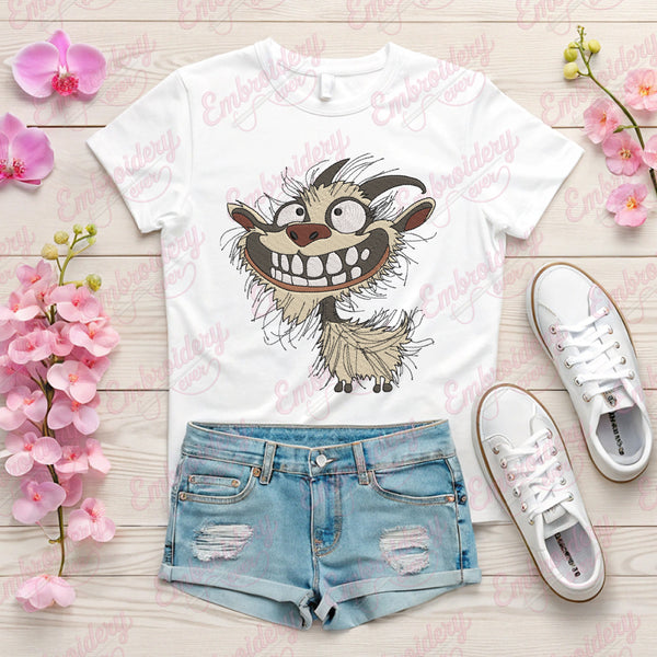 Funny Goat Embroidery Design