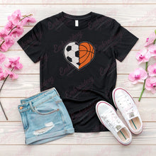 Soccer Basketball Ball Heart Embroidery Design